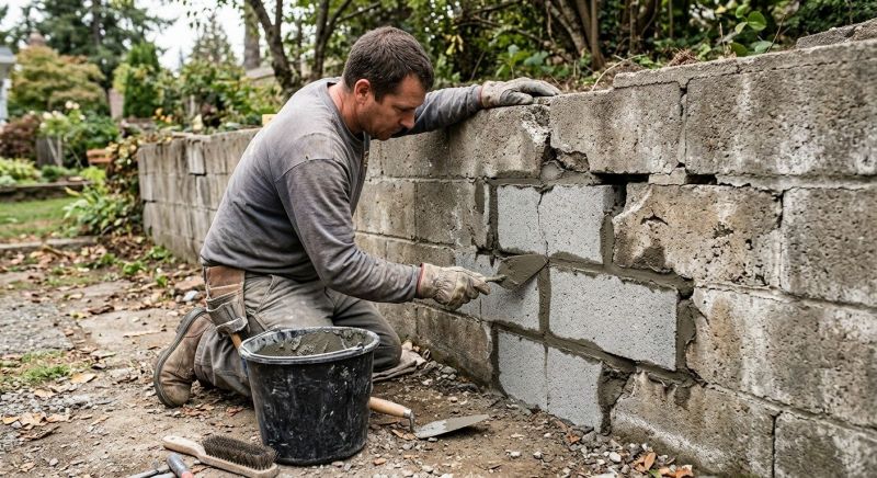 Block Wall Repair in Monroe, WA
