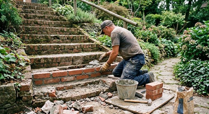Brick Stairs Repair in Snohomish County, WA