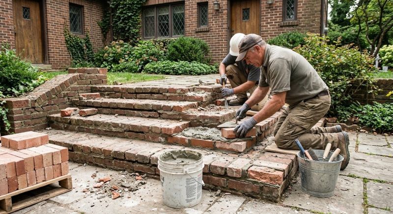 Brick Stairs Repair in Poulsbo, WA