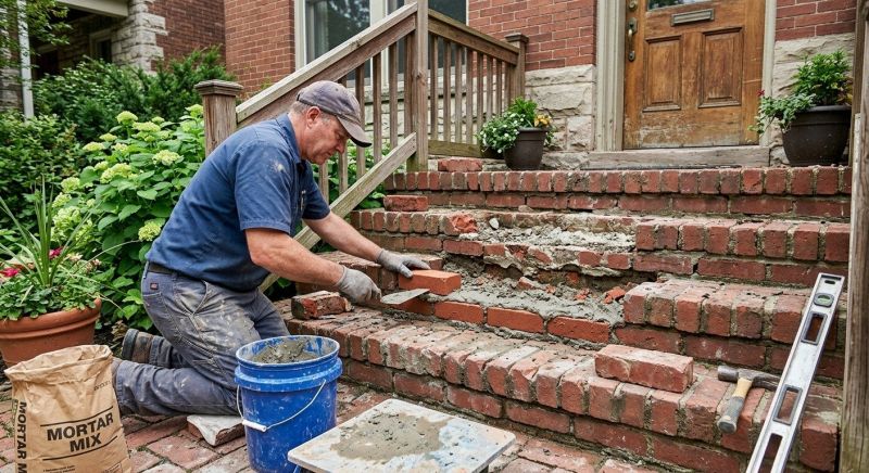 Brick Stoop Repair in Snohomish County, WA