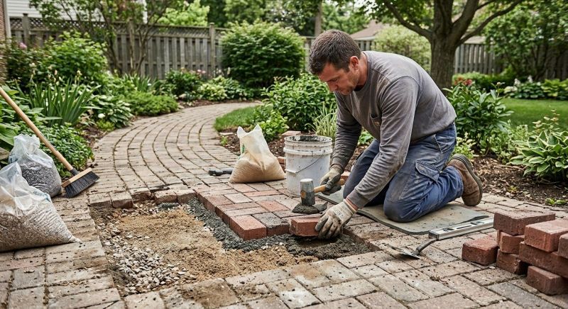 Entryway Brick Repair in Snohomish County, WA