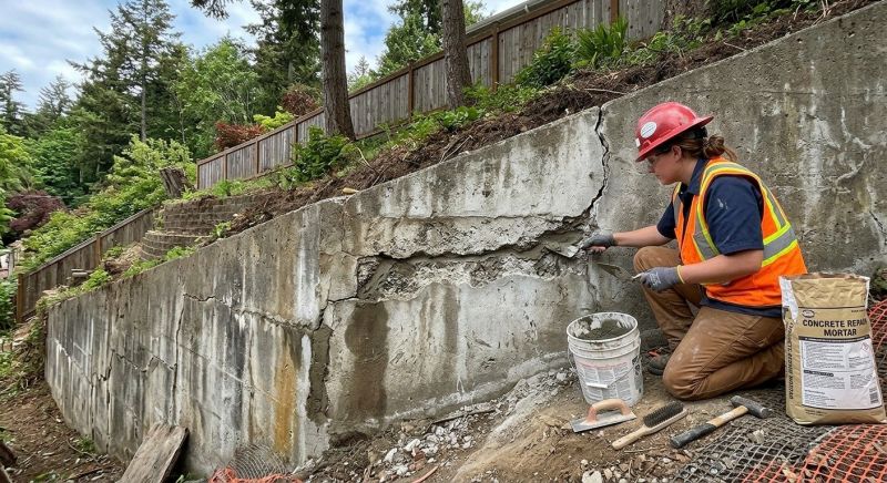 Retaining Wall Repair in Mukilteo, WA