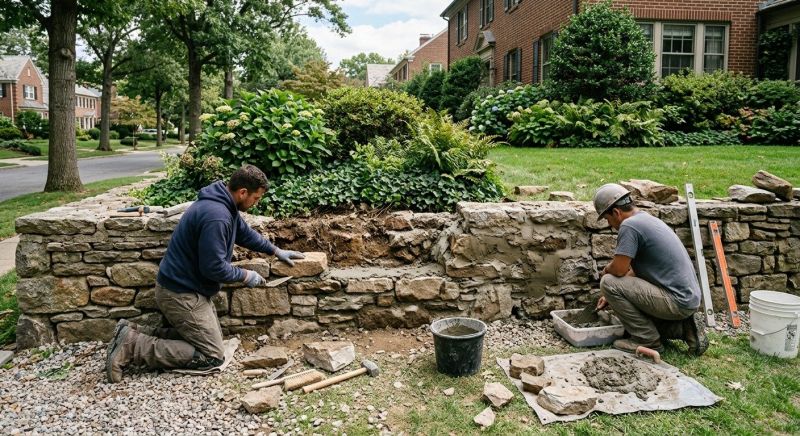 Stone Wall Repair in Snohomish, WA